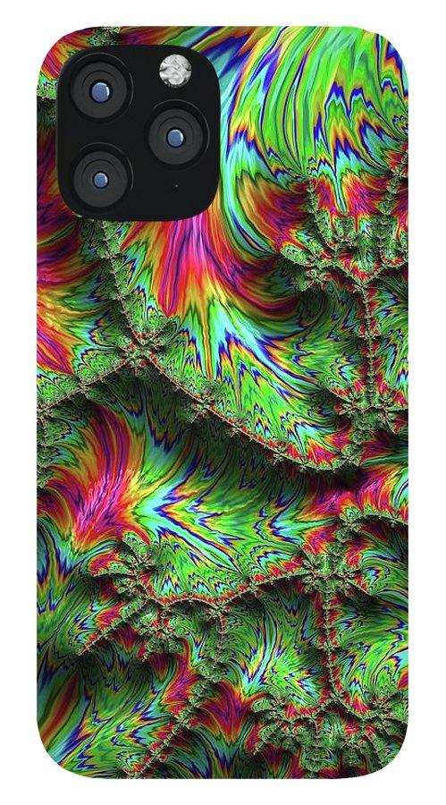 Green Feather Fractal - Phone Case