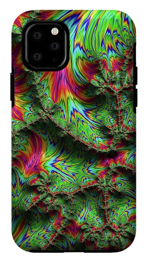 Green Feather Fractal - Phone Case