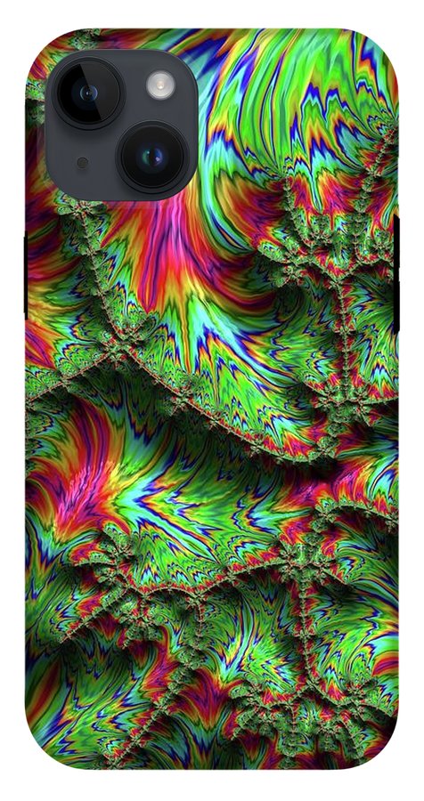 Green Feather Fractal - Phone Case