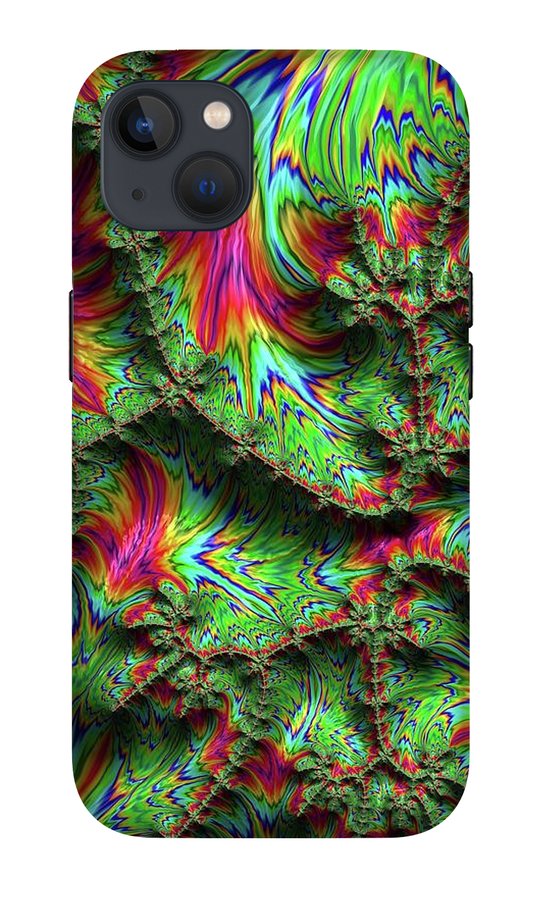 Green Feather Fractal - Phone Case