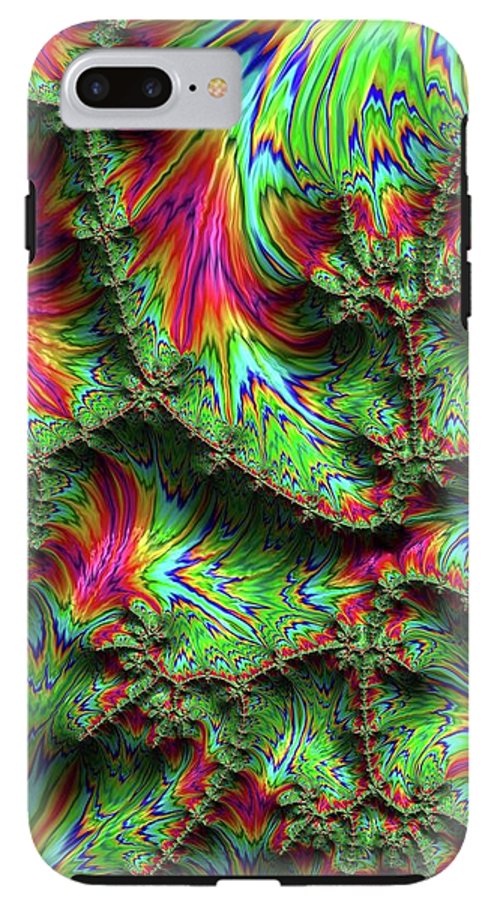 Green Feather Fractal - Phone Case