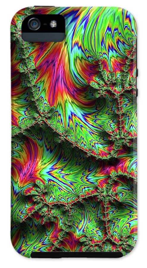 Green Feather Fractal - Phone Case