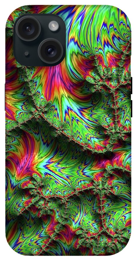 Green Feather Fractal - Phone Case