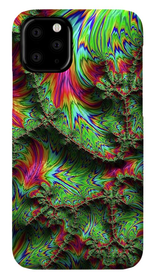 Green Feather Fractal - Phone Case