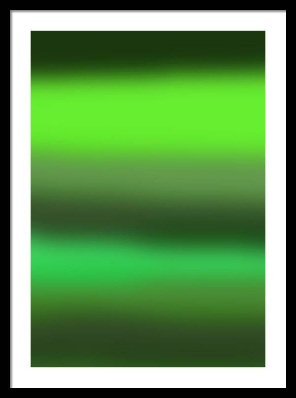 Green Grass Gradient - Framed Print