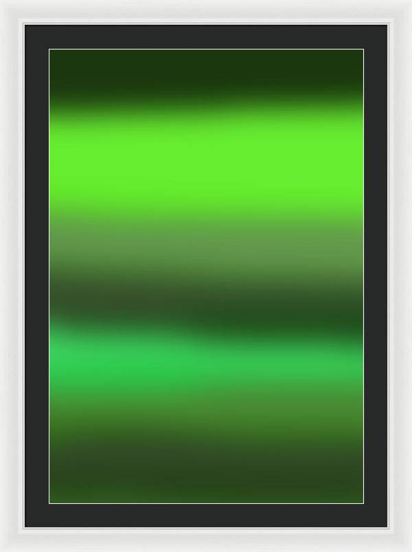 Green Grass Gradient - Framed Print