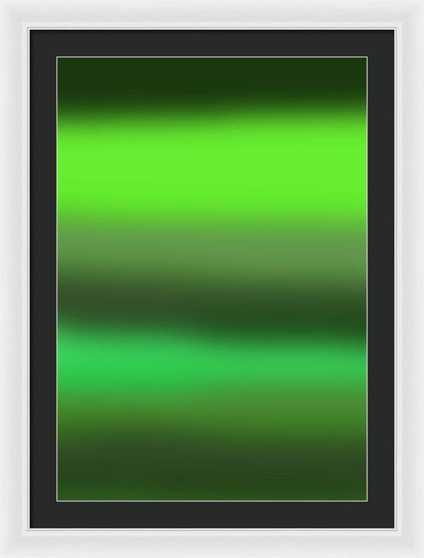 Green Grass Gradient - Framed Print