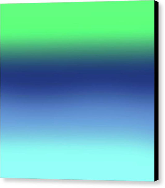 Green Navy Aqua Gradient - Canvas Print