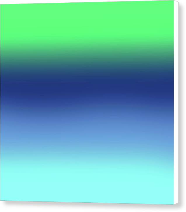Green Navy Aqua Gradient - Canvas Print