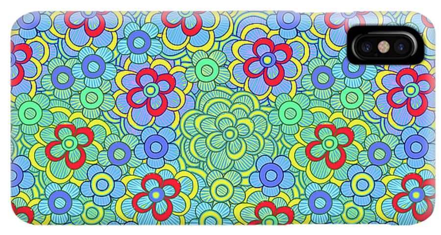 Green Retro Flowers - Phone Case