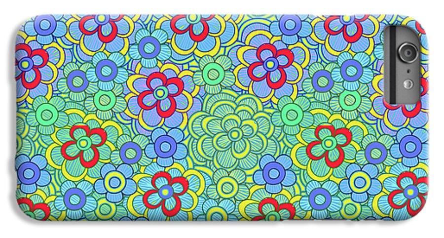 Green Retro Flowers - Phone Case