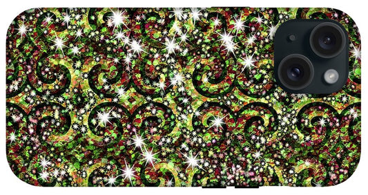 Green Sparkle Swirl - Phone Case
