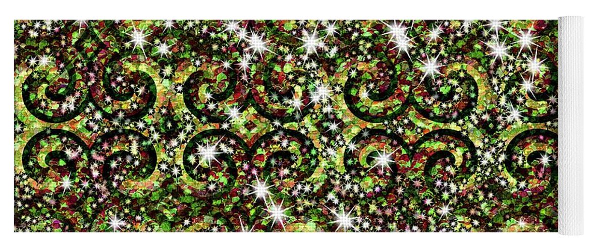 Green Sparkle Swirl - Yoga Mat