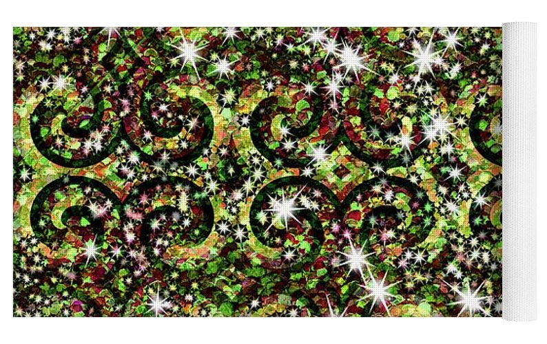 Green Sparkle Swirl - Yoga Mat