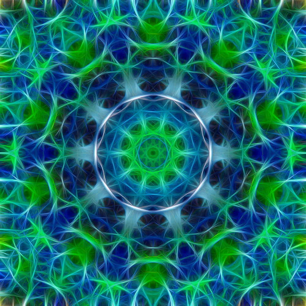 Green Blue Kaleidoscope Digital Image Download