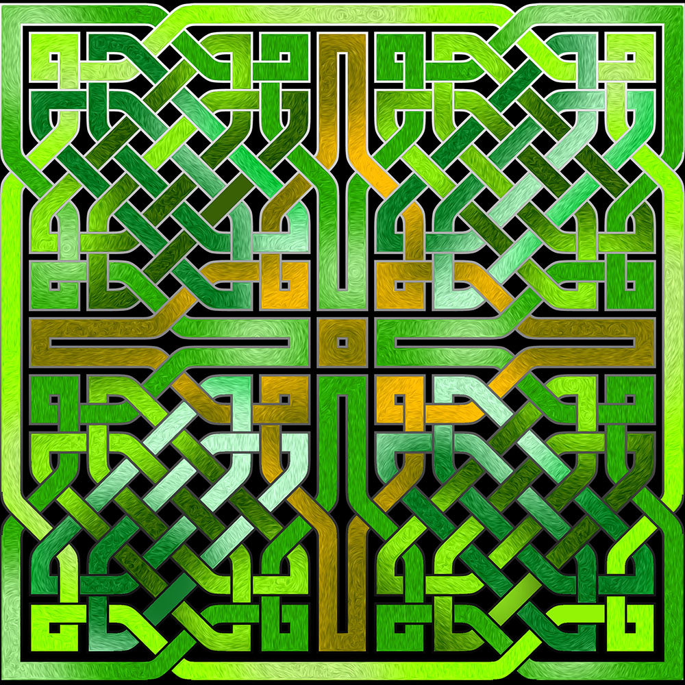 Green Celtic Knot Digital Image Download
