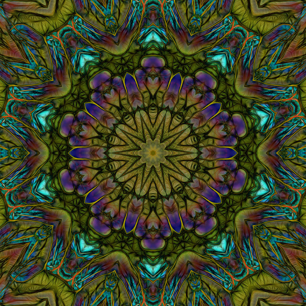 Green Kaleidoscope Digital Image Download