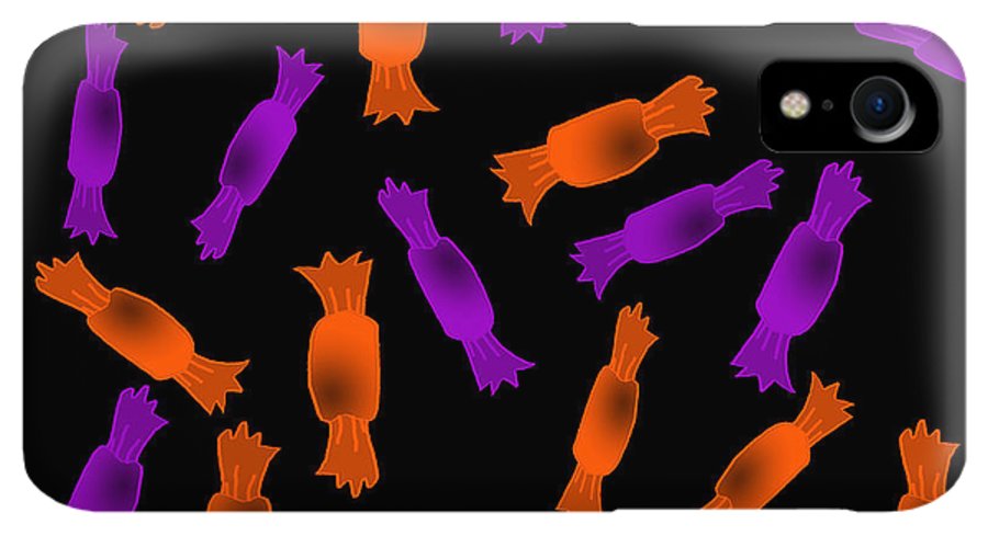 Halloween Candy On Black - Phone Case