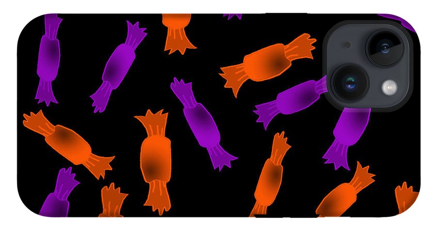 Halloween Candy On Black - Phone Case