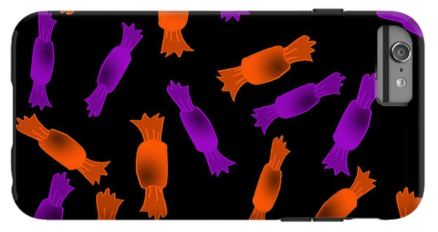 Halloween Candy On Black - Phone Case