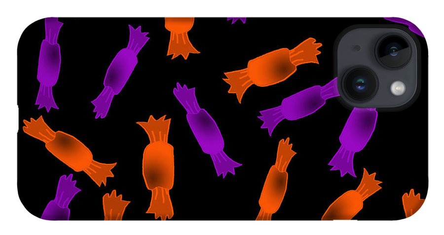 Halloween Candy On Black - Phone Case