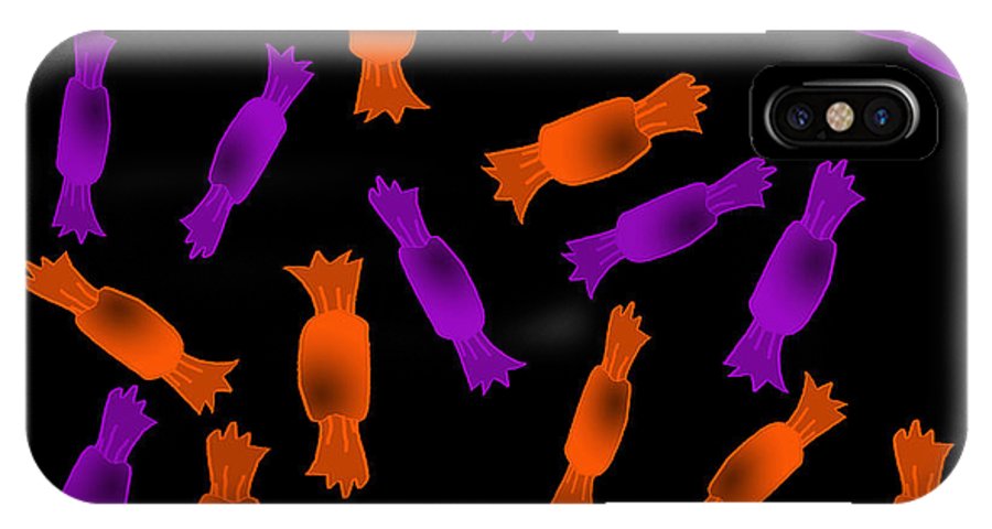 Halloween Candy On Black - Phone Case