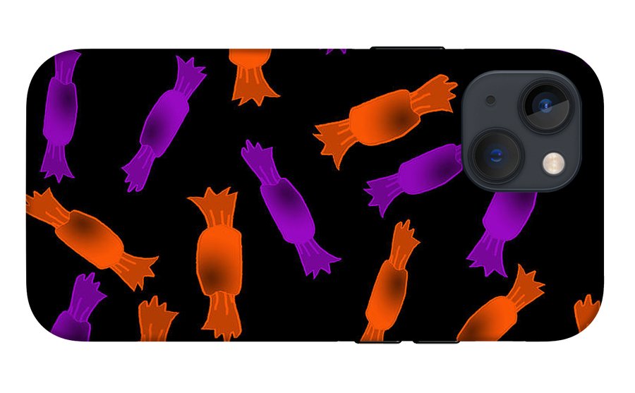 Halloween Candy On Black - Phone Case