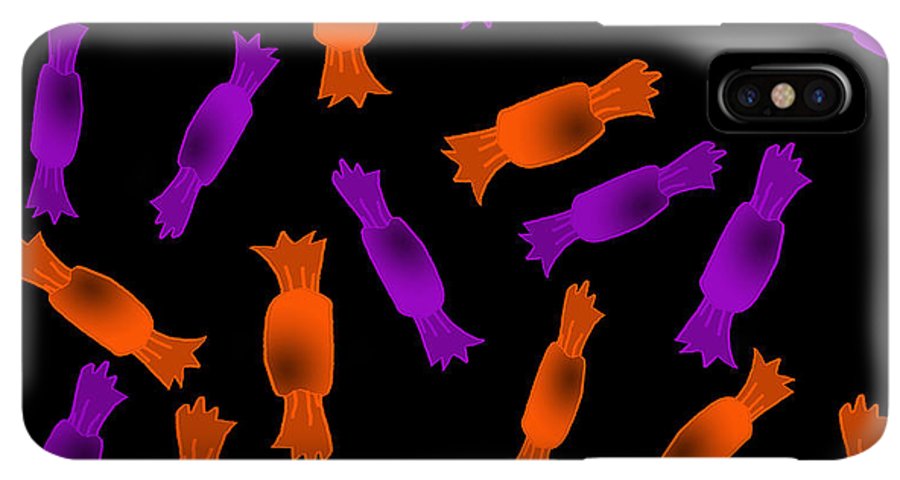 Halloween Candy On Black - Phone Case