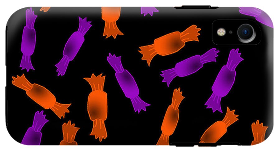 Halloween Candy On Black - Phone Case