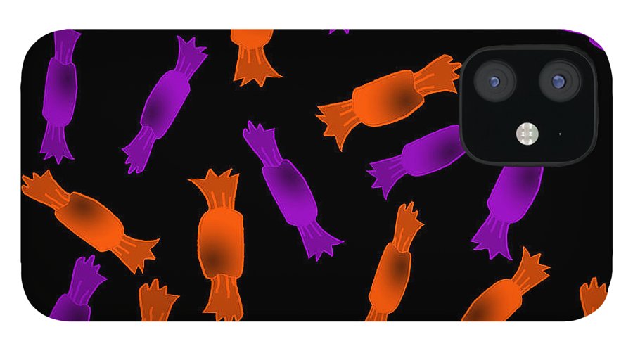 Halloween Candy On Black - Phone Case