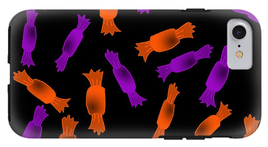 Halloween Candy On Black - Phone Case