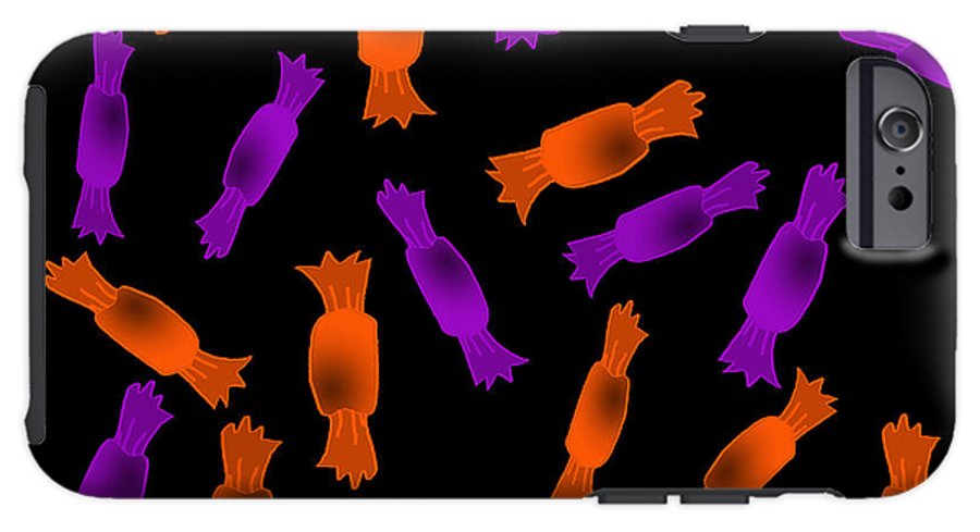 Halloween Candy On Black - Phone Case