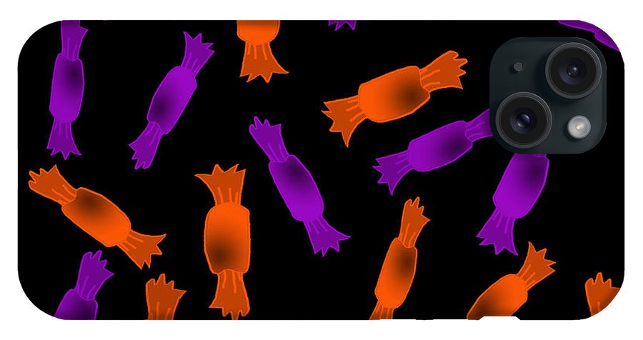 Halloween Candy On Black - Phone Case