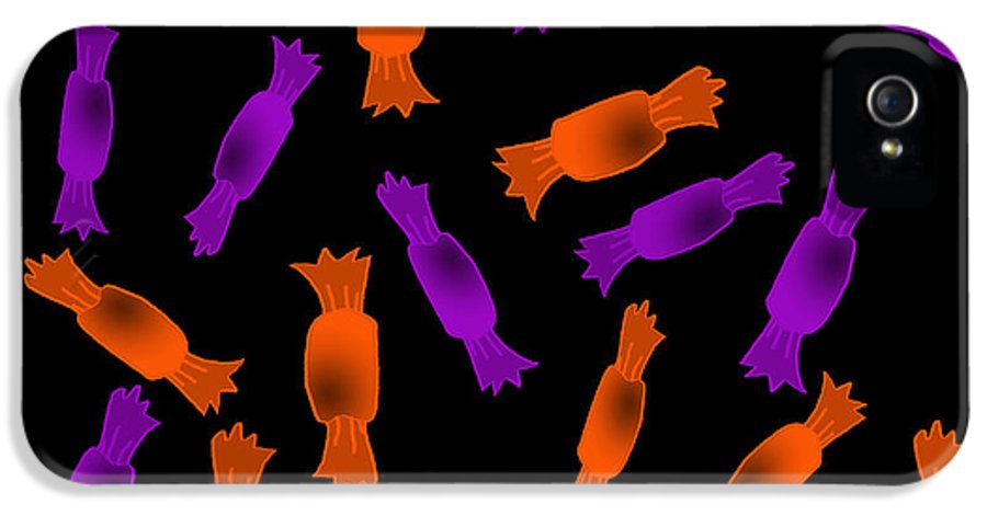 Halloween Candy On Black - Phone Case