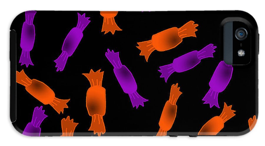 Halloween Candy On Black - Phone Case