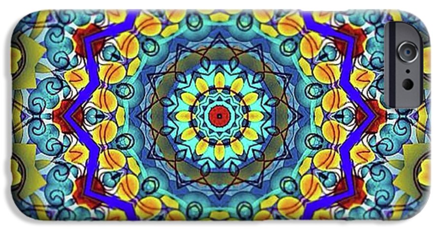 Hand Drawn Sea Green With Swirls Kaleidoscope - Phone Case