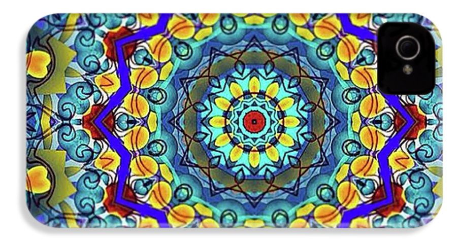 Hand Drawn Sea Green With Swirls Kaleidoscope - Phone Case