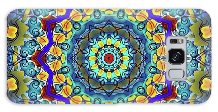 Hand Drawn Sea Green With Swirls Kaleidoscope - Phone Case