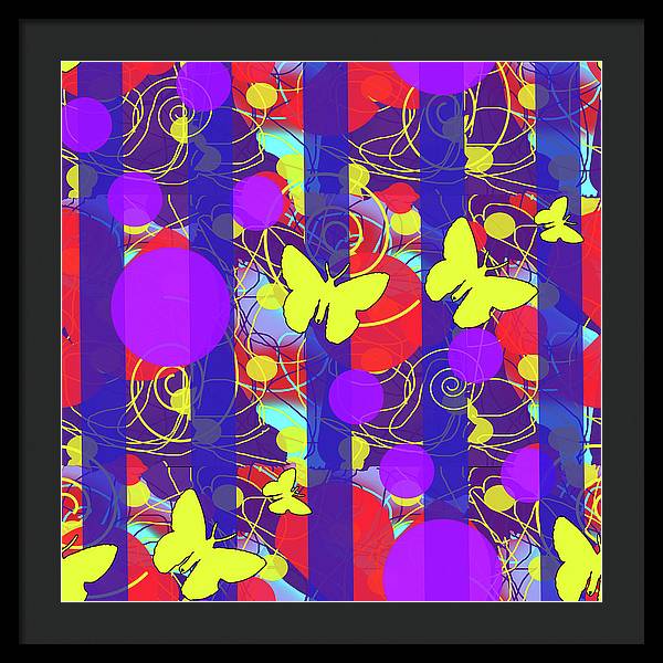 Happy Spring Pattern - Framed Print