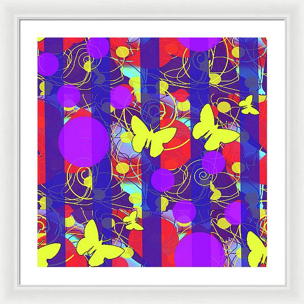 Happy Spring Pattern - Framed Print