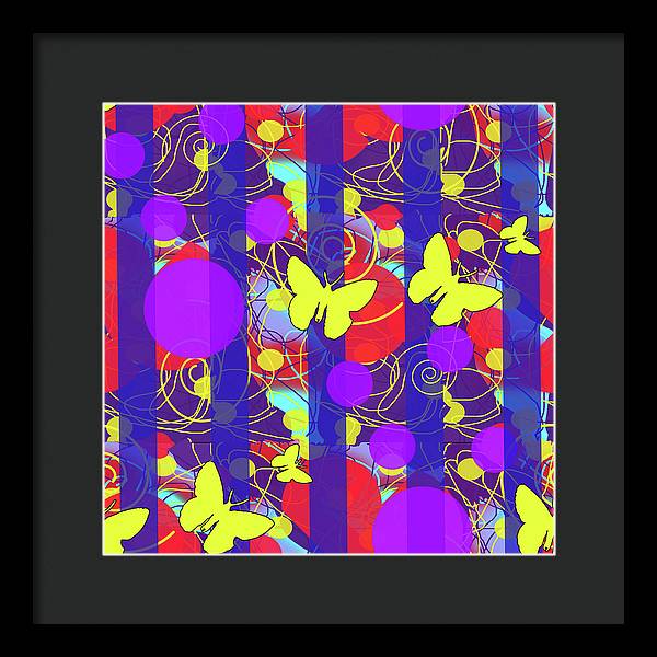 Happy Spring Pattern - Framed Print