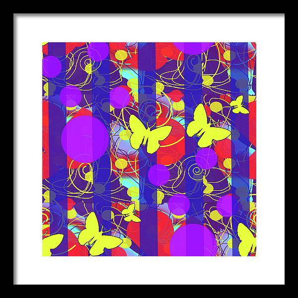 Happy Spring Pattern - Framed Print