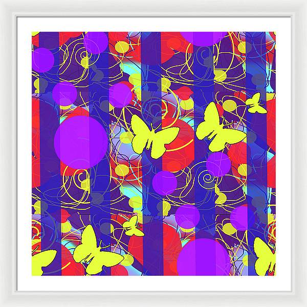 Happy Spring Pattern - Framed Print
