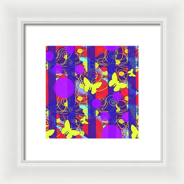 Happy Spring Pattern - Framed Print