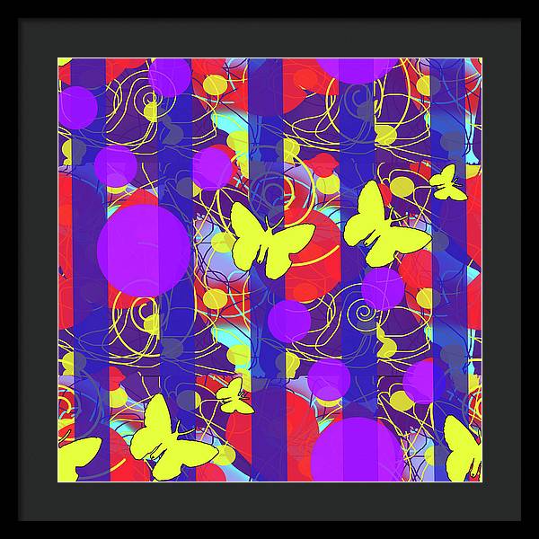Happy Spring Pattern - Framed Print