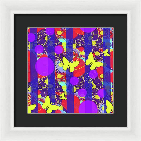 Happy Spring Pattern - Framed Print