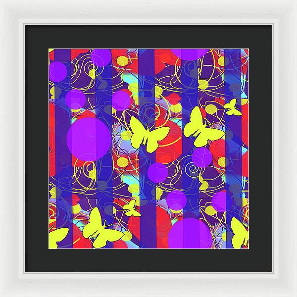 Happy Spring Pattern - Framed Print