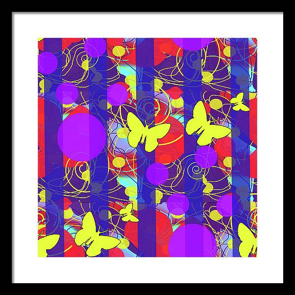 Happy Spring Pattern - Framed Print