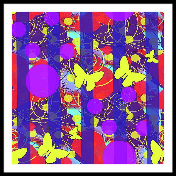 Happy Spring Pattern - Framed Print