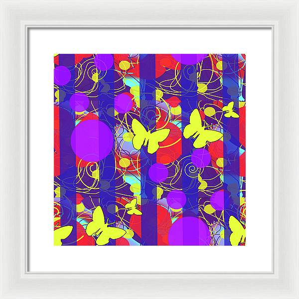 Happy Spring Pattern - Framed Print